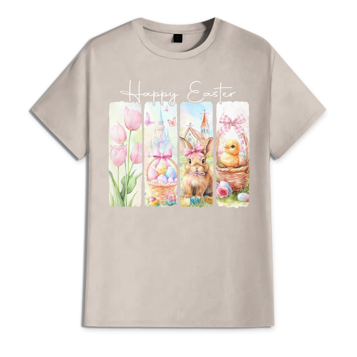 Happy Easter White Bunny T-Shirt LM32 893115