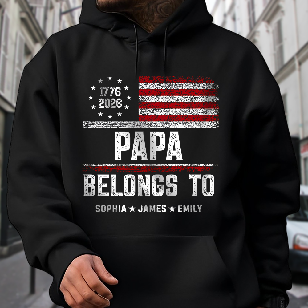 Personalized Papa Belongs To Dark Shirt USA 250 Years Anniversary Patriotic Gift TH10 169885