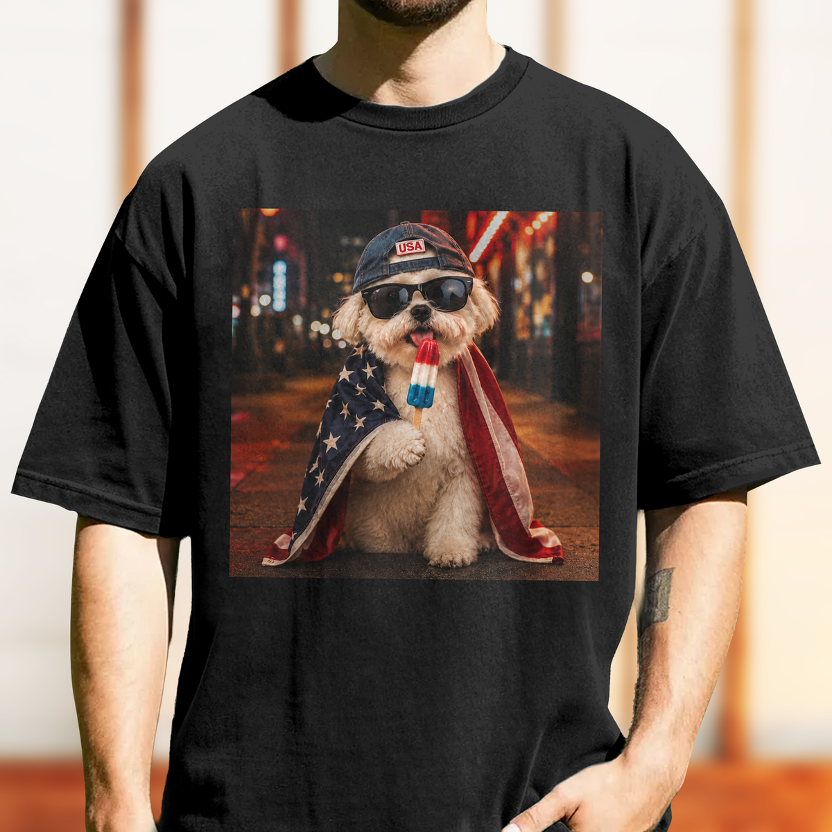 Custom Dog Photo My Dog Celebrate 250th Anniversary 4th Of July American Flag Comfort Shirt CH07 911882