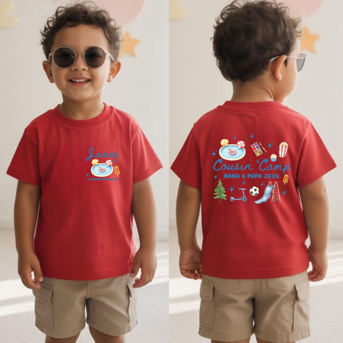 Personalized Cousin Camp Matching Back & Front Kid Shirt - Gift for Children, Summer, Birthday Gift HO82 903060