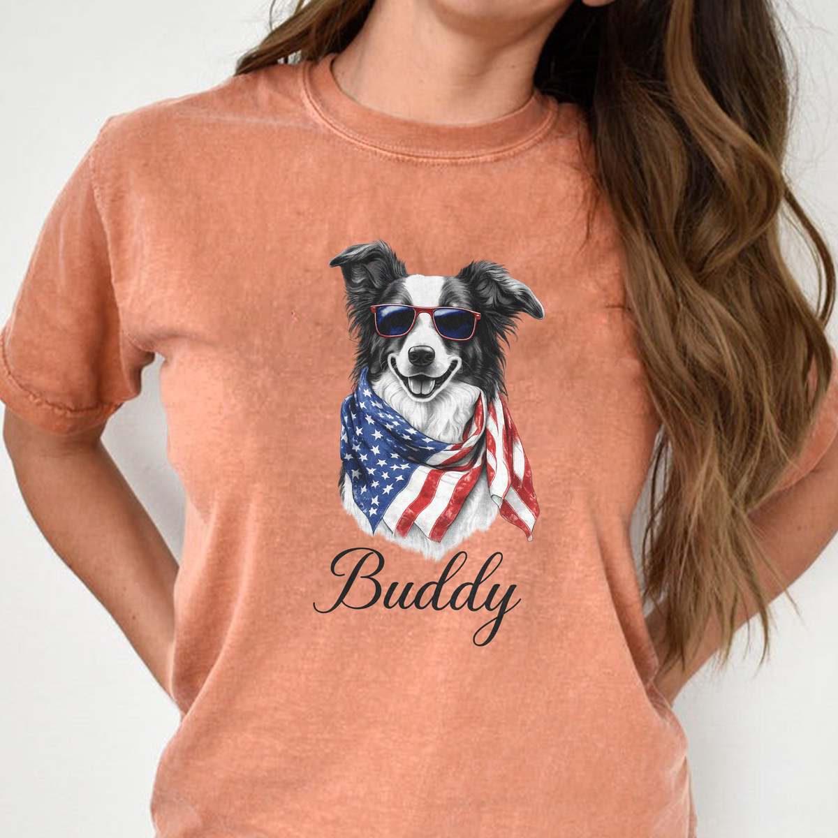 Custom Photo Patriotic American Dog Portrait Comfort Shirt LM32 897953