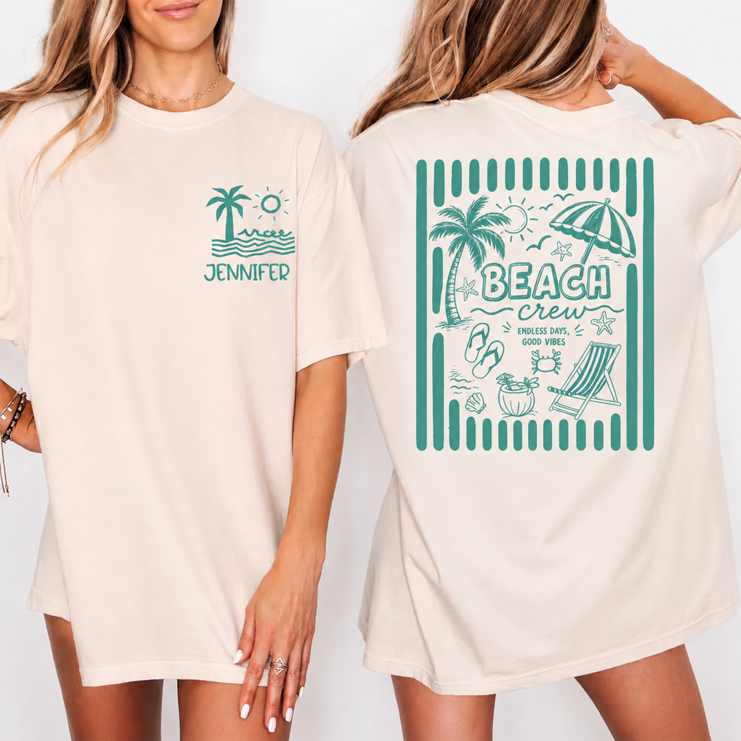 Custom Name Beach Vacation Family Front & Back Comfort Shirt ¨C Summer Gift HO82 903026