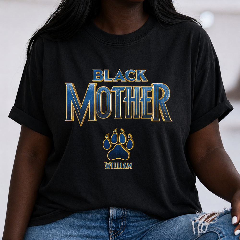Custom Kids Names Black Mother Panther Dark Shirt, Personalized Mother¡¯s Day Gift LM32 899887