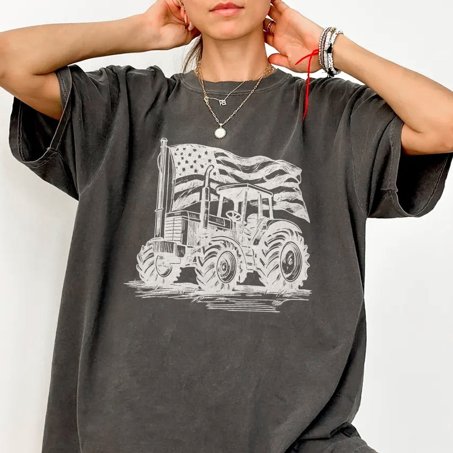 American Flag Tractor Comfort Shirt USA Independence Day Gift LM32 669217