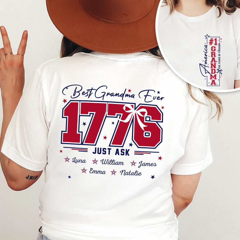 Custom Name Best Mom Ever Front And Back Shirt HA75 920634