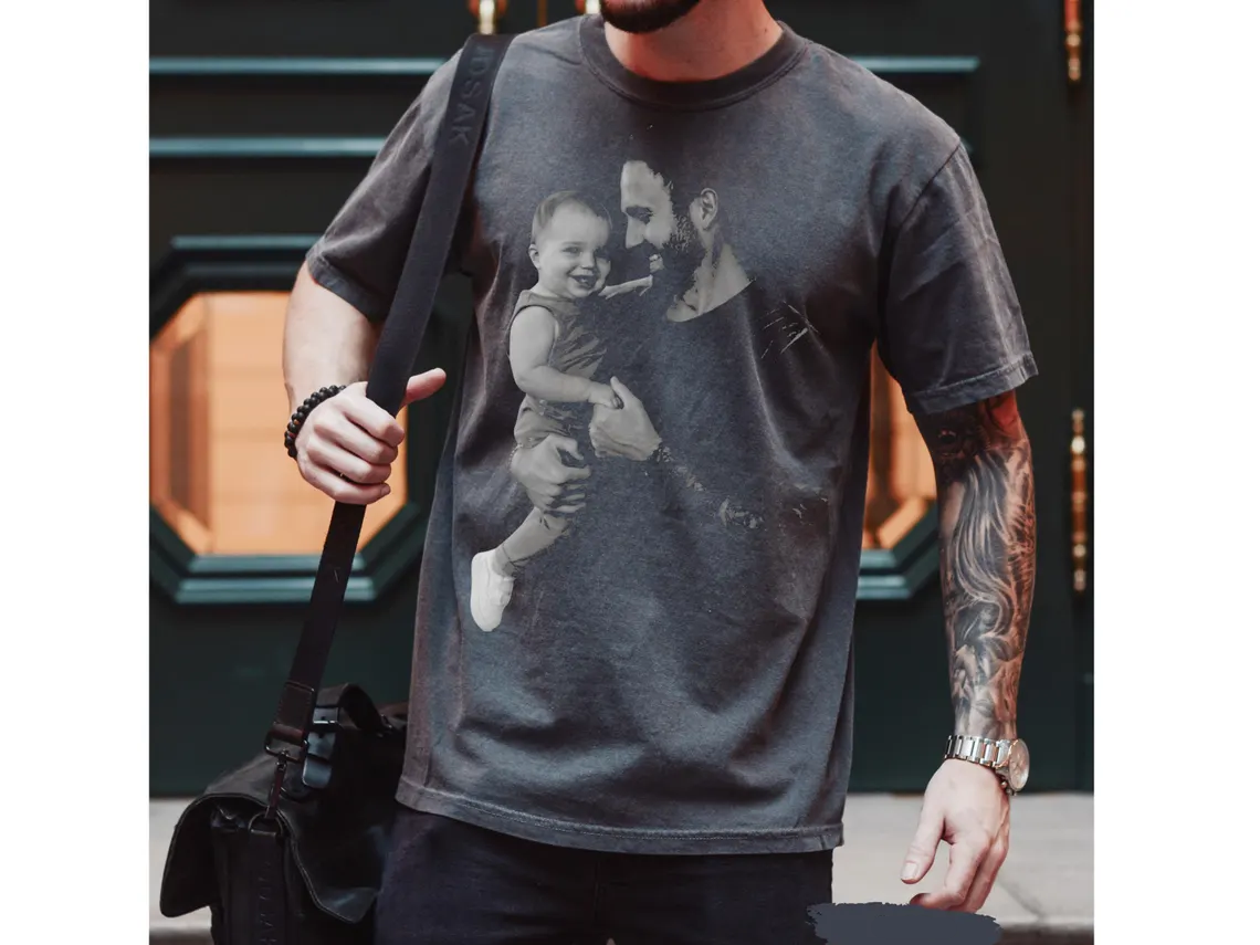 Custom Photo Dad And Kid Comfort Shirt For Father's Day TH10 170105