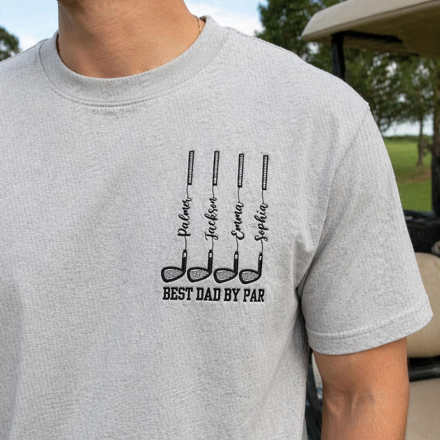 Personalized Best Dad By Par Embroidered Shirt Father Day Golf Gift HA75 921316