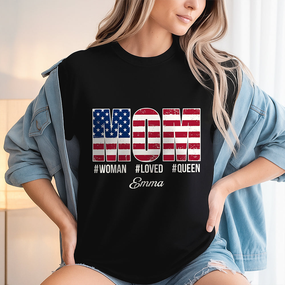 Custom Name Mom Woman Loved Queen Dark Shirt ¨C Personalized Mother's Day Gift TH10 169195