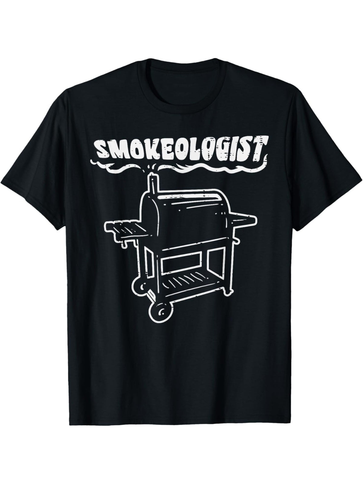 Men's Smokeologist Funny Steak BBQ Grill Meat Lover Retro T-Shirt - 100% Cotton, Comfortable Short-Sleeved Top for Summer, Casual Casual Attire, Ideal Birthday Gift, Printed, Trendy, Activities