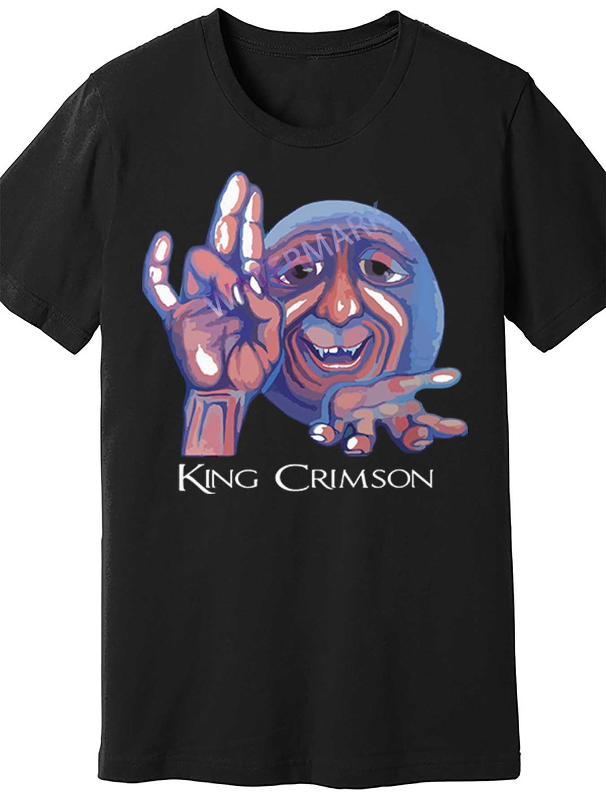 Crimsons King Artwork Men's Black Cotton Short Sleeve T-Shirt – Funny Graphic Design, Casual Fit, Machine Washable, 180g/㎡, Round Neck, Regular Fit for All Seasons, Allseason Apparel | Graphic Tee | Cotton Fabric