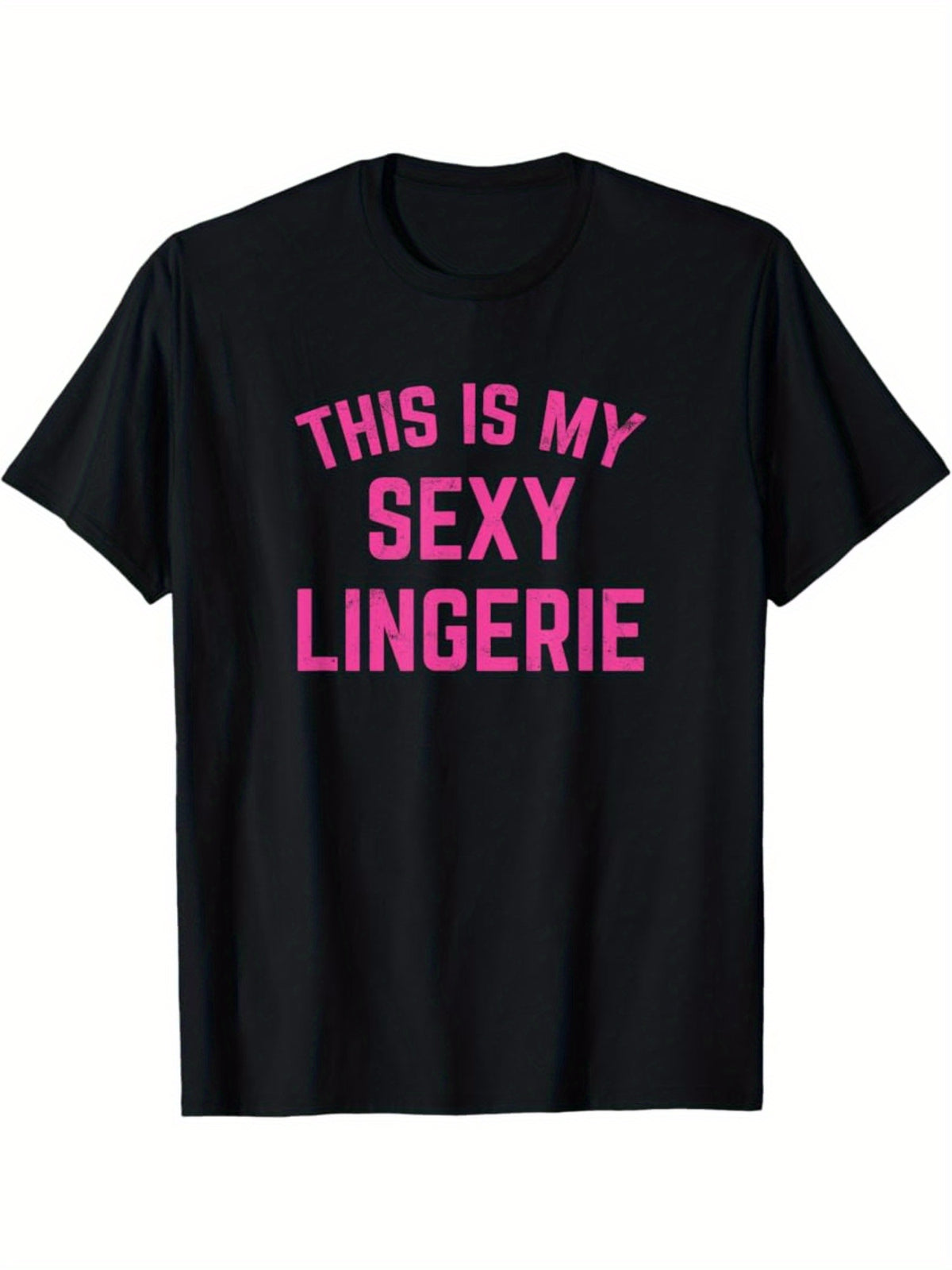 This Is My Sexy Lingerie Funny Valentines Day Quote Retro Trendy Printed T-shirt, Men'S Casual and Comfortable T-shirt Summer, Men'S Short-sleeved Top for Everyday Activities Birthday Gift to Men