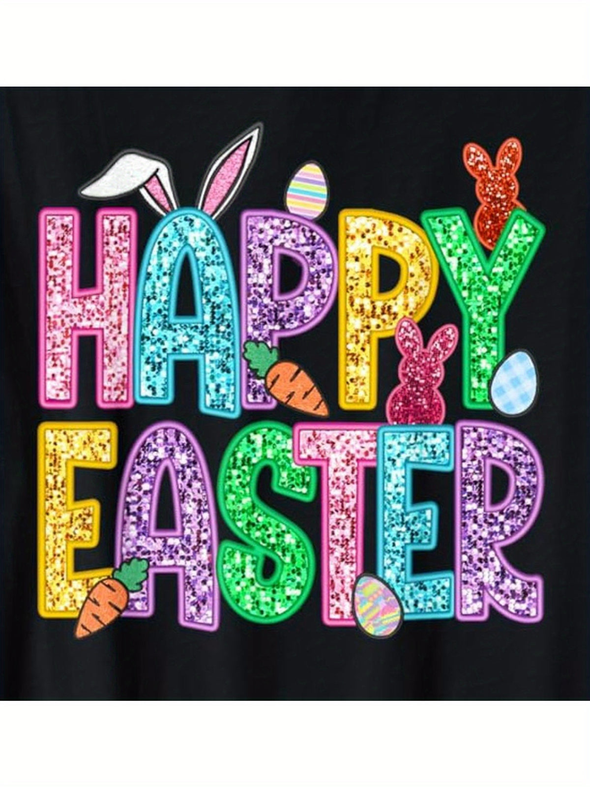Happy Easter Vintage Fashion Cotton Hot Print T-shirt, Men'S Summer Casual and Comfortable Crew-neck T-shirt, Perfect for Summer Outdoor Activities The Perfect Gift - 180g