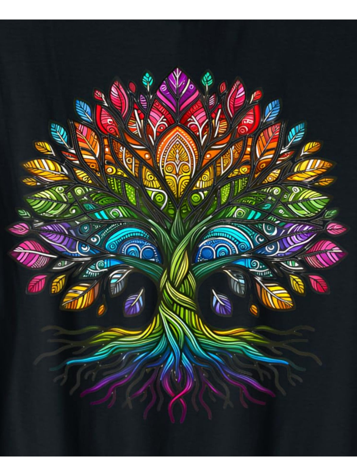 1pc Men's Tree of Life Rainbow Print T-Shirt - 100% Cotton Crew Neck Casual Tee, Knit Fabric Short Sleeve Top for Summer, Regular Fit Graphic Shirt for Casual Attire