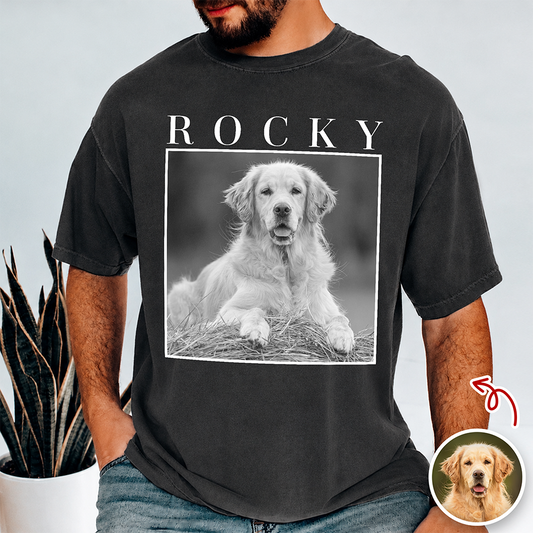 Custom Name & Photo Vintage Comfort Shirt Pet Memorial, Pet Lover Gift TH10 170375