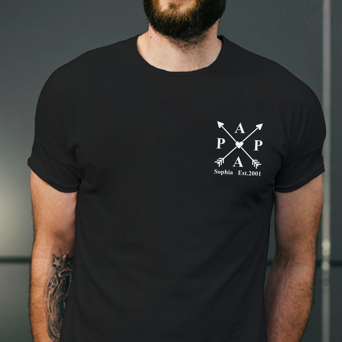 Custom Name Papa Dark Shirt - Personalized Kids Names Gift for Dad, Father¡¯s Day Gift LM32 899647