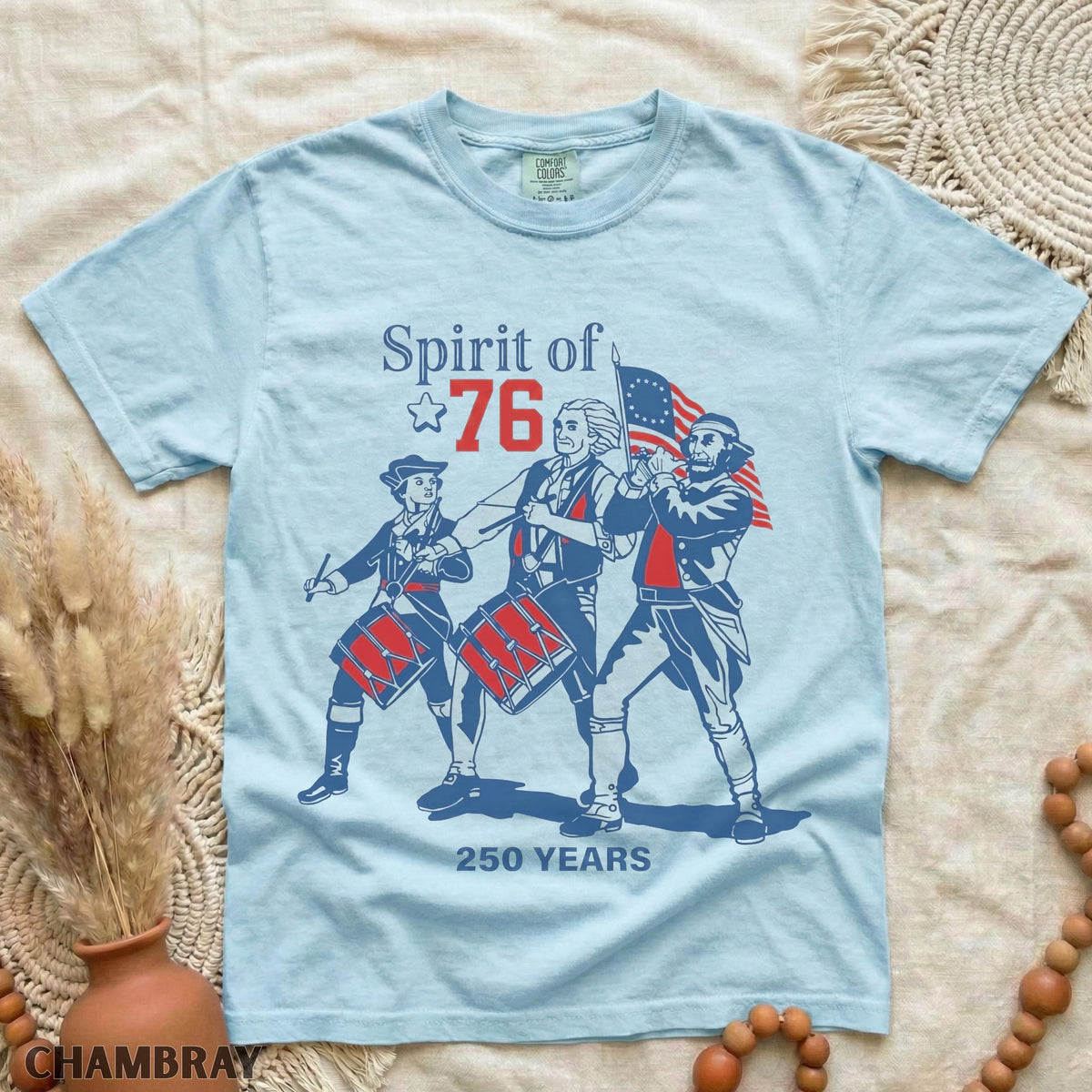 Spirit of 76, USA 250 Anniversary Shirt, Vintage 1776 Comfort Shirt LM32 669031