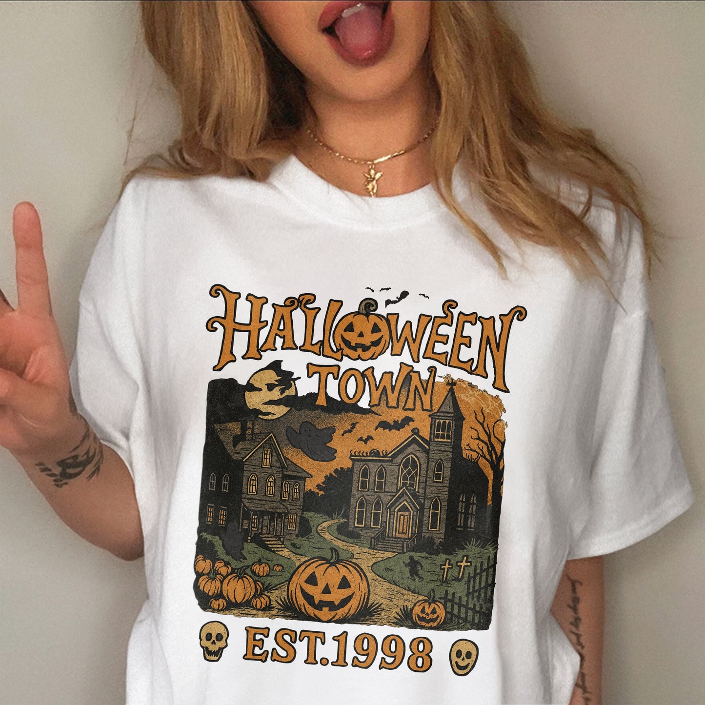 Halloweentown Est. 1998 Vintage 90s Style Halloween Comfort Shirt HA75 892892