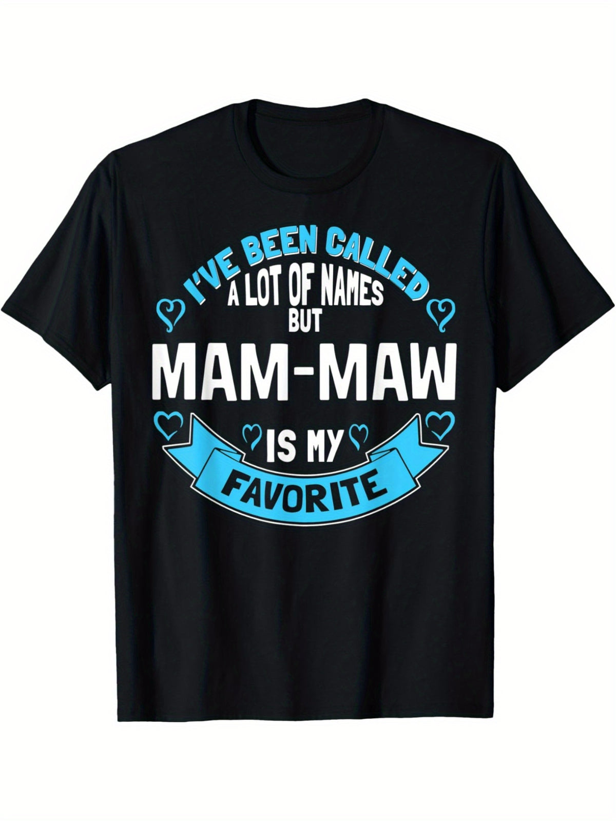 Cute Mam Maw for Grandmother - Gift for Mam Maw Retro Trendy Printed T-shirt, Men'S Casual and Comfortable T-shirt Summer, Men'S Short-sleeved Top for Everyday Activities Birthday Gift To Men