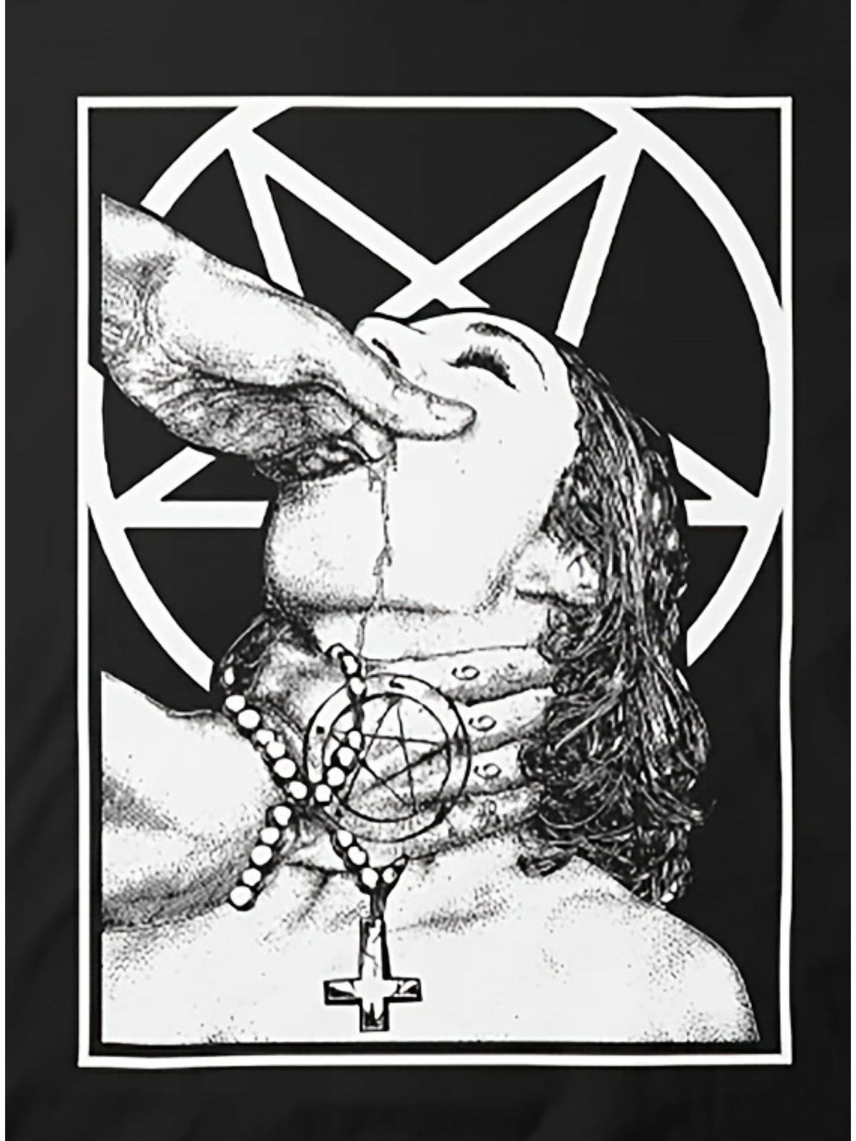 Satanic Nun Vintage Fashion Cotton Hot Print T-shirt, Men'S Summer Casual and Comfortable Crew-neck T-shirt, Perfect for Summer Outdoor Activities The Perfect Gift - 180g