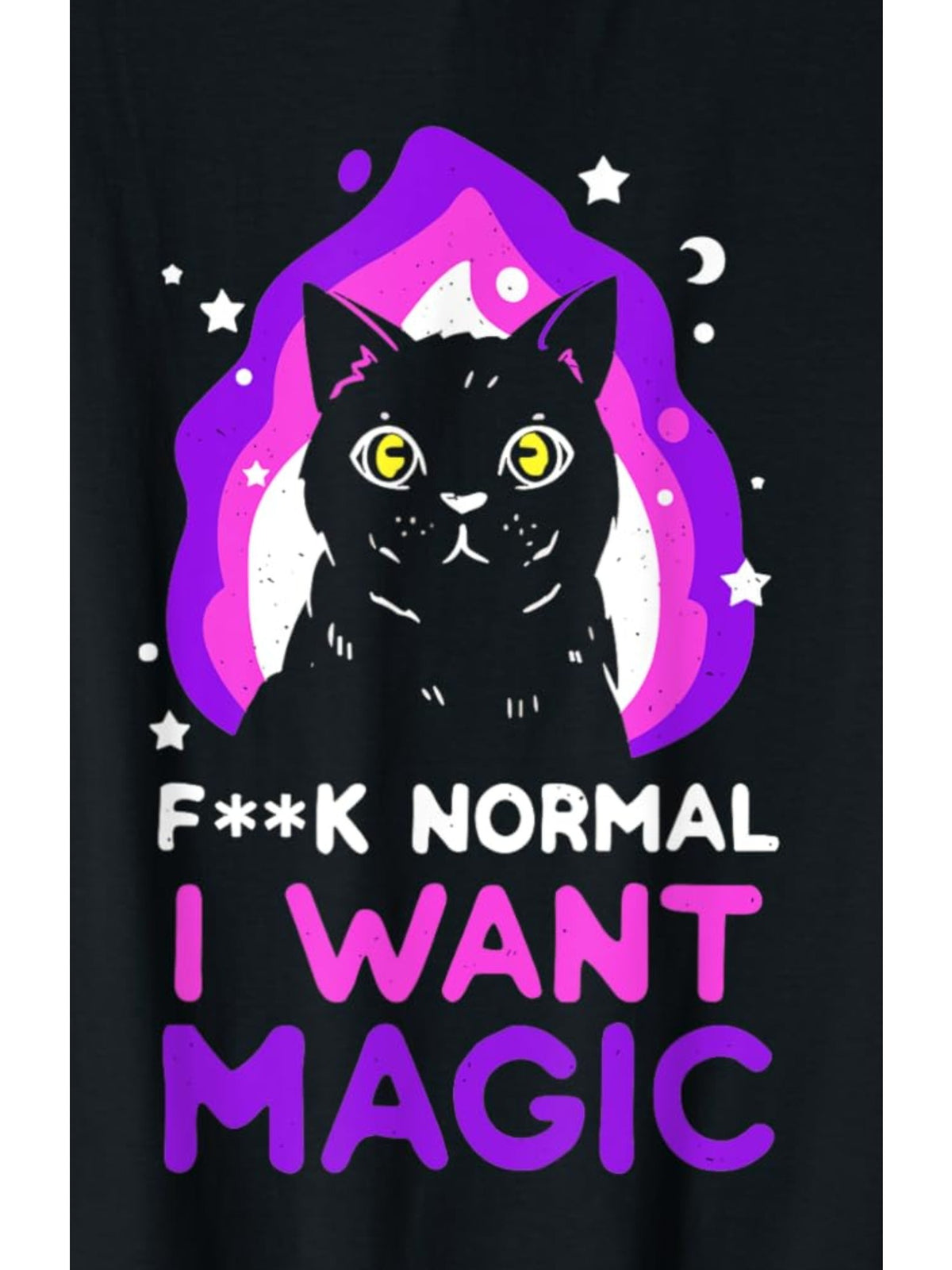 Normal I Want Magic Funny Cat Humor Vintage Printed T-shirt, Men'S Casual and Comfortable T-shirt Summer, Men'S Short-sleeved Top for Everyday Activities Birthday Gift to Men