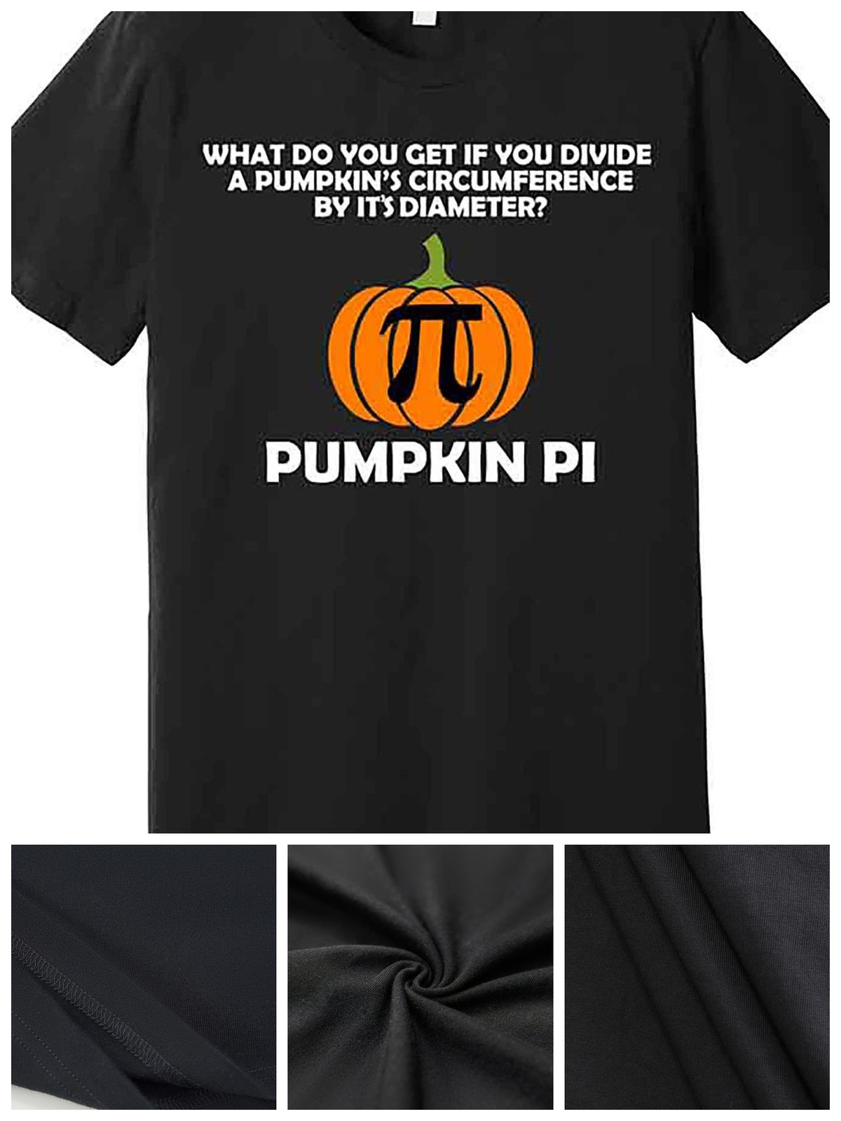 Pumpkin Pi Math Lovers Premium T-Shirt 230574 funny Men'S Short Sleeve Graphic T-shirt Collection black AA