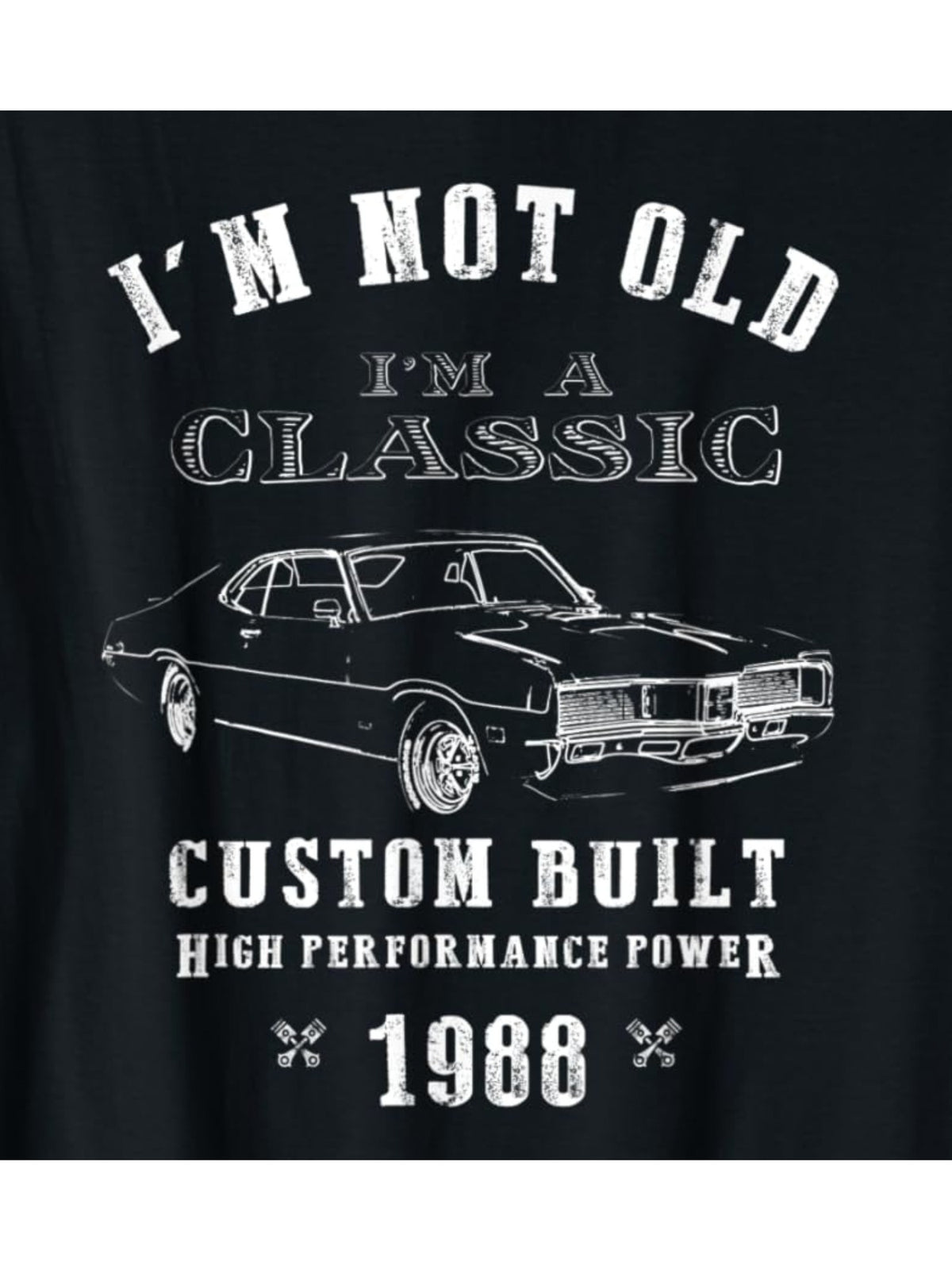 I'm Not Old I'm A Classic 1988 Cool Funny Saying Retro Trendy Birthday Printed T-shirt, Men'S Casual and Comfortable T-shirt Summer, Men'S Short-sleeved Top for Everyday Activities Birthday Gift to Men