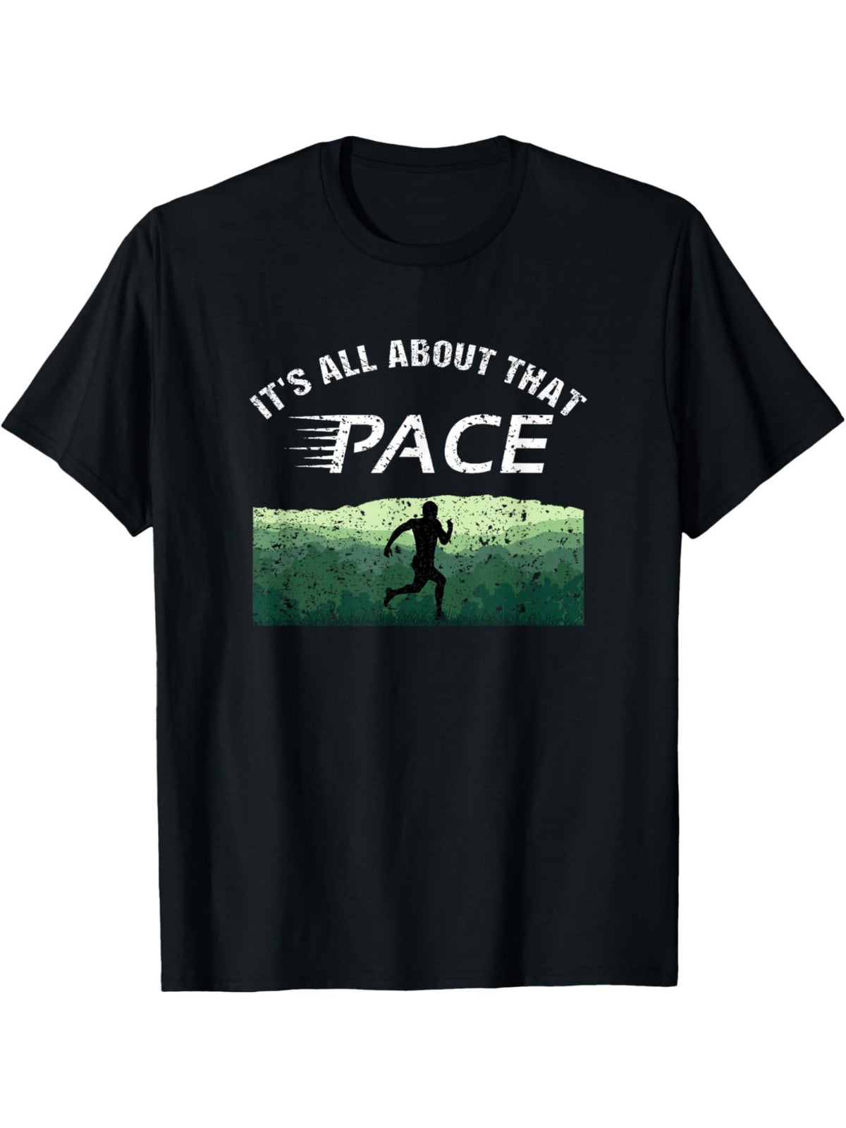 It'S All about That Pace Vintage Fashion Cotton Hot Print T-shirt, Men'S Summer Casual and Comfortable Crew-neck T-shirt, Perfect for Summer Outdoor Activities The Perfect Easter Gift - 180g