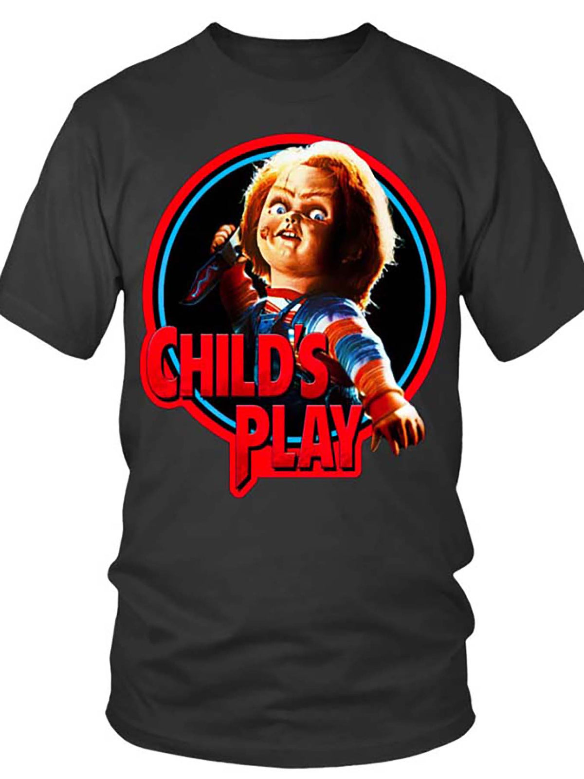 076. Child'S Play BK 7707 funny Men'S Short Sleeve Graphic T-shirt Collection black VV