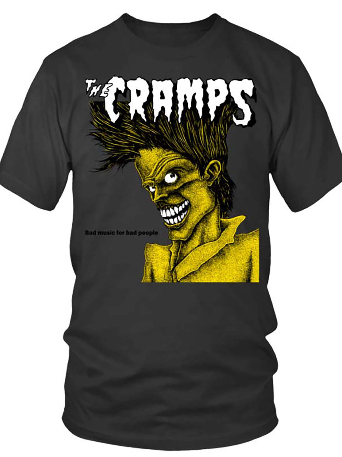 100IB-093-YL The Cramps Bad Music for Bad People 2648 funny Men'S Short Sleeve Graphic T-shirt Collection black VV