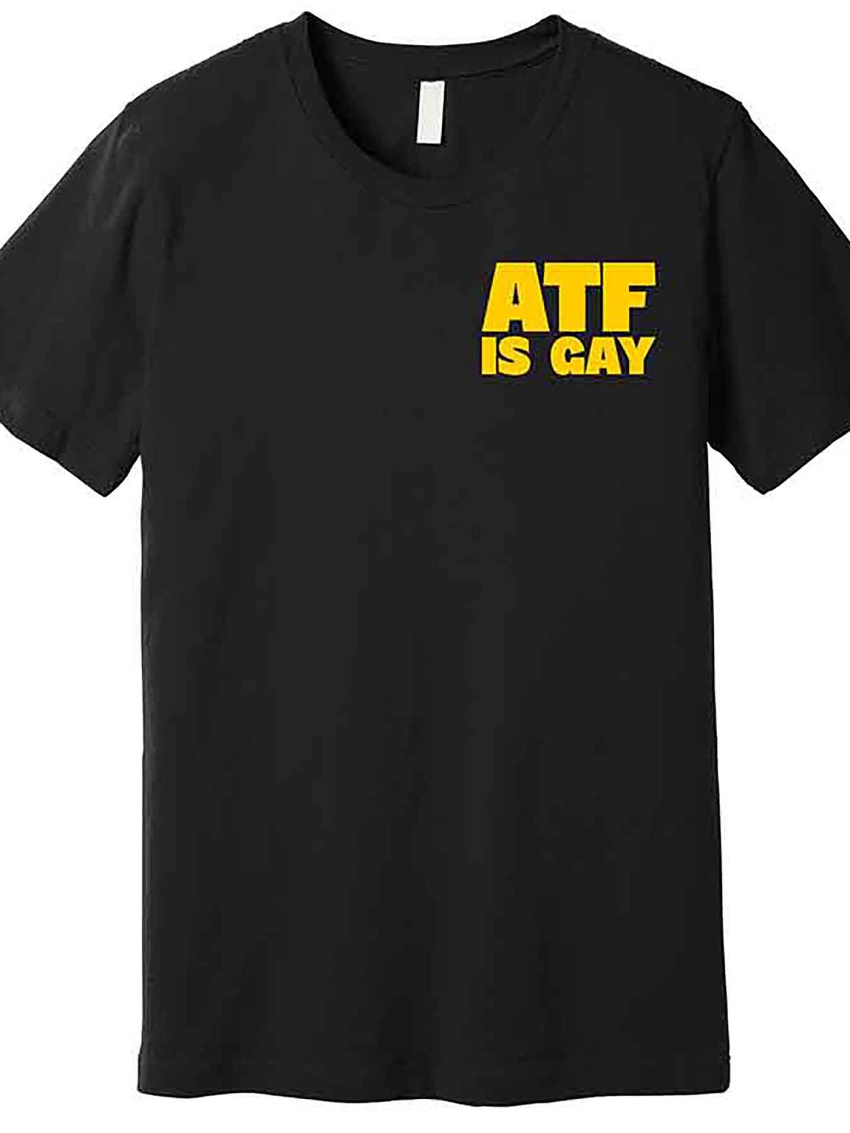 [Everyday Comfort] Men’s Black ATF Is Gay Graphic T-Shirt - Funny Equality Pride Short Sleeve Cotton Tee, Casual Round Neck, Machine Washable