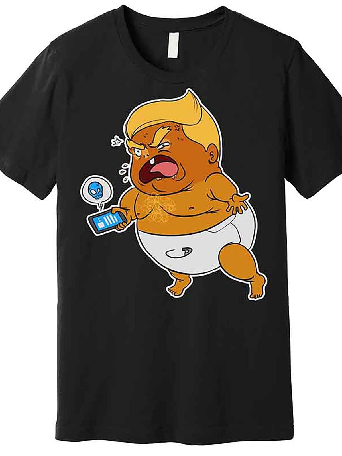 Baby Trump Crying Tweet Premium T-Shirt 228809 funny Men’s Short Sleeve Graphic T-shirt Collection black AA