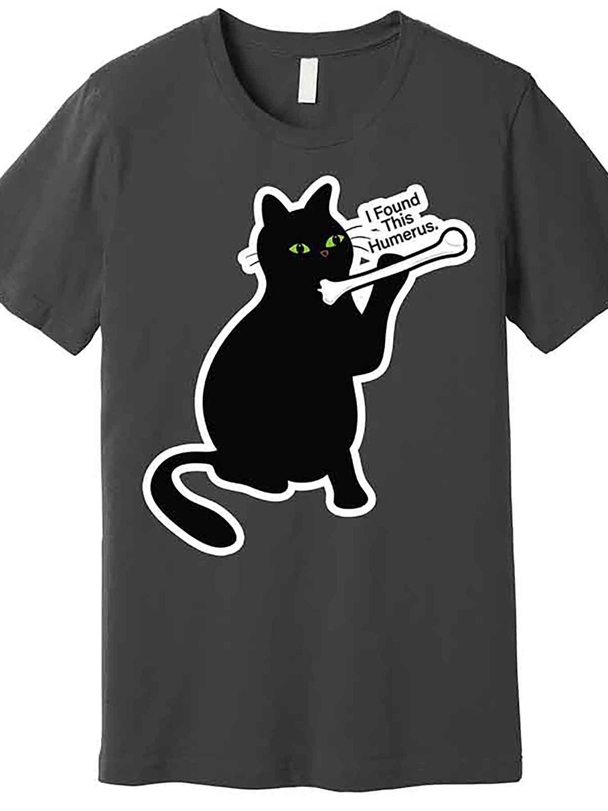 Black Cat I Found This Humerus Funny Premium T-Shirt 228780 funny Men'S Short Sleeve Graphic T-shirt Collection black AA