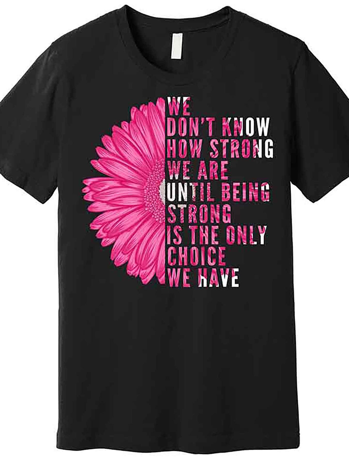 Breast Cancer Being Strong Is The Only Thing We Have Premium T-Shirt 228564 funny Men'S Short Sleeve Graphic T-shirt Collection black AA