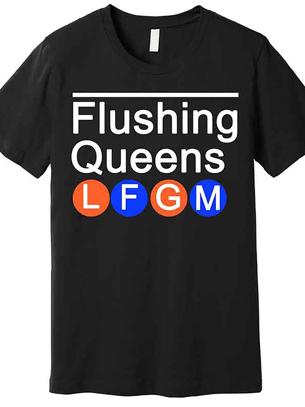 Flushing Queens LFGM Premium T-Shirt 230880 funny Men'S Short Sleeve Graphic T-shirt Collection black AA