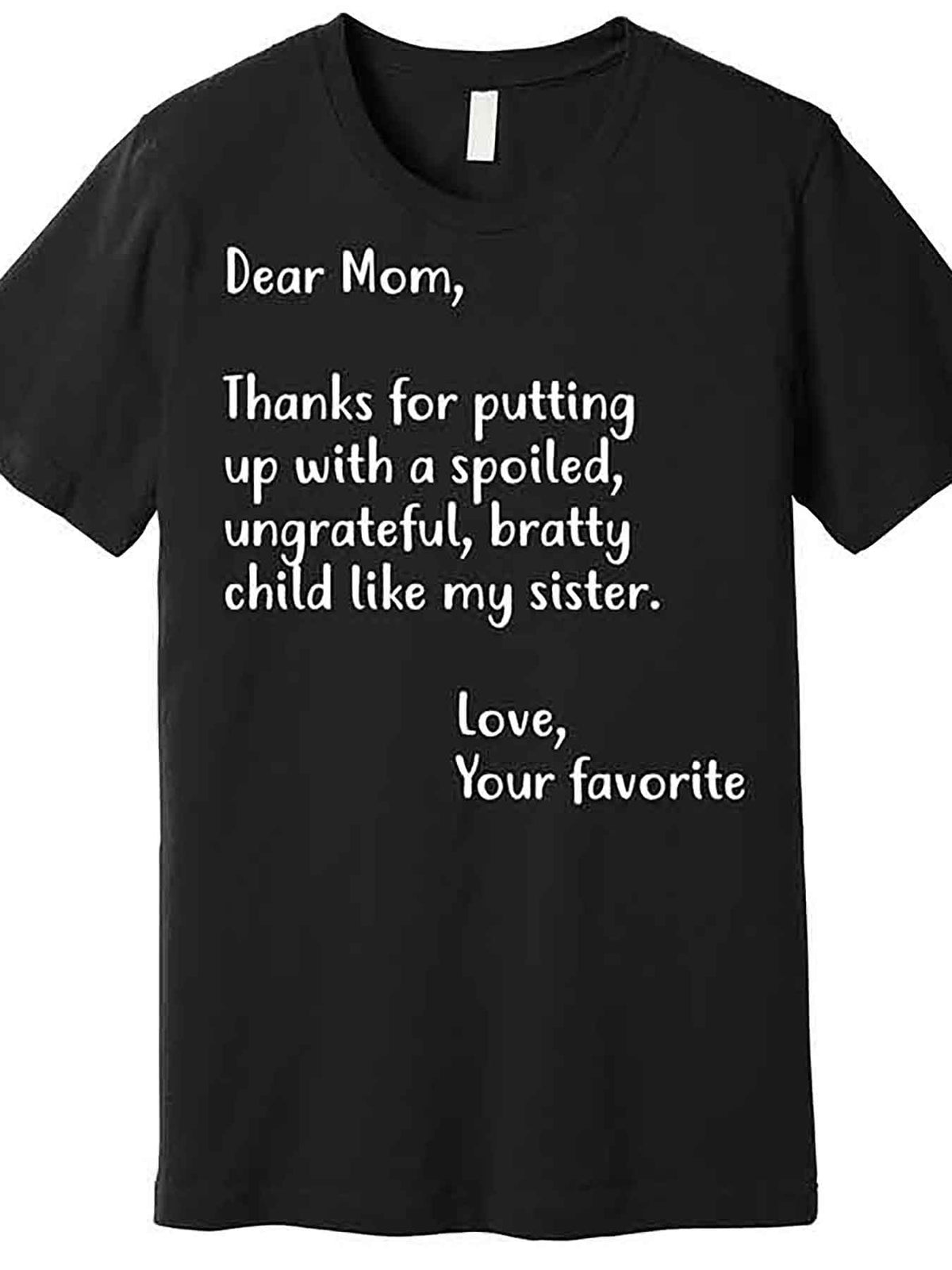 Funny Gift For Mothers Dear Mom (Sister) Premium T-Shirt 227319 funny Men'S Short Sleeve Graphic T-shirt Collection black AA