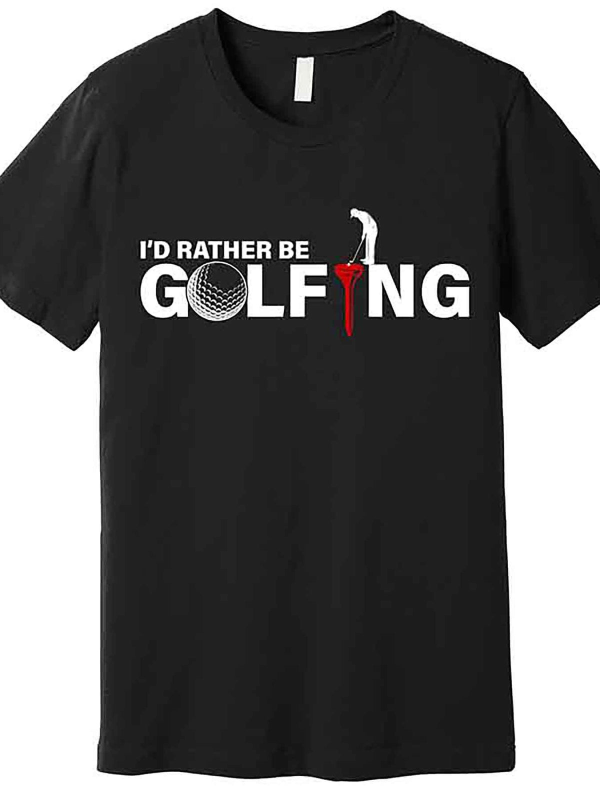 Funny Golfers Design Rather Be Golfing Premium T-Shirt 228938 funny Men'S Short Sleeve Graphic T-shirt Collection black AA