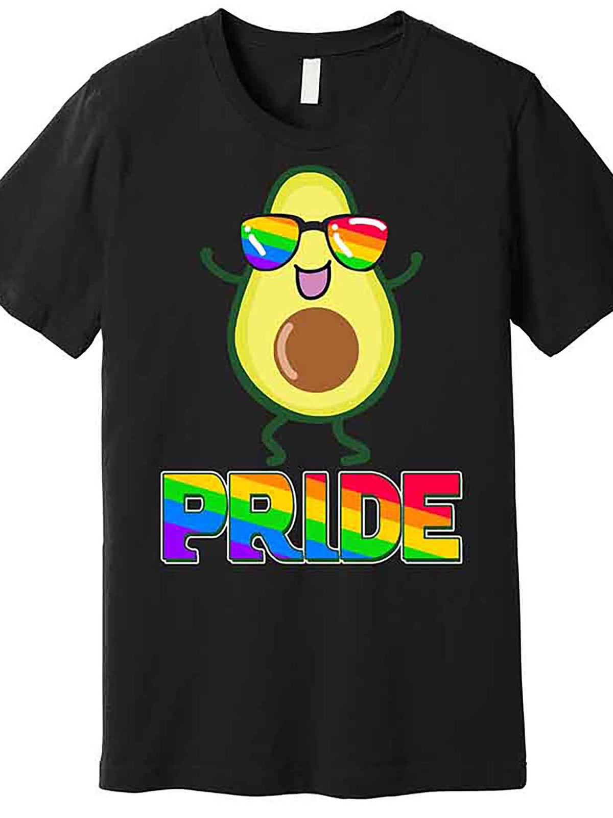 Funny LGBT Pride Avocado Premium T-Shirt 227020 funny Men'S Short Sleeve Graphic T-shirt Collection black AA