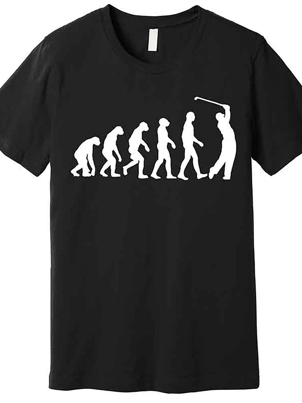 Golf Evolution Funny Golfer Premium T-Shirt 231200 Funny Men's Short Sleeve Graphic T-shirt Collection Black AA