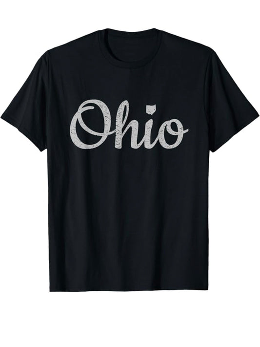 OHIO Print Tee, Men's Cotton Short-sleeve Pullover T-shirt