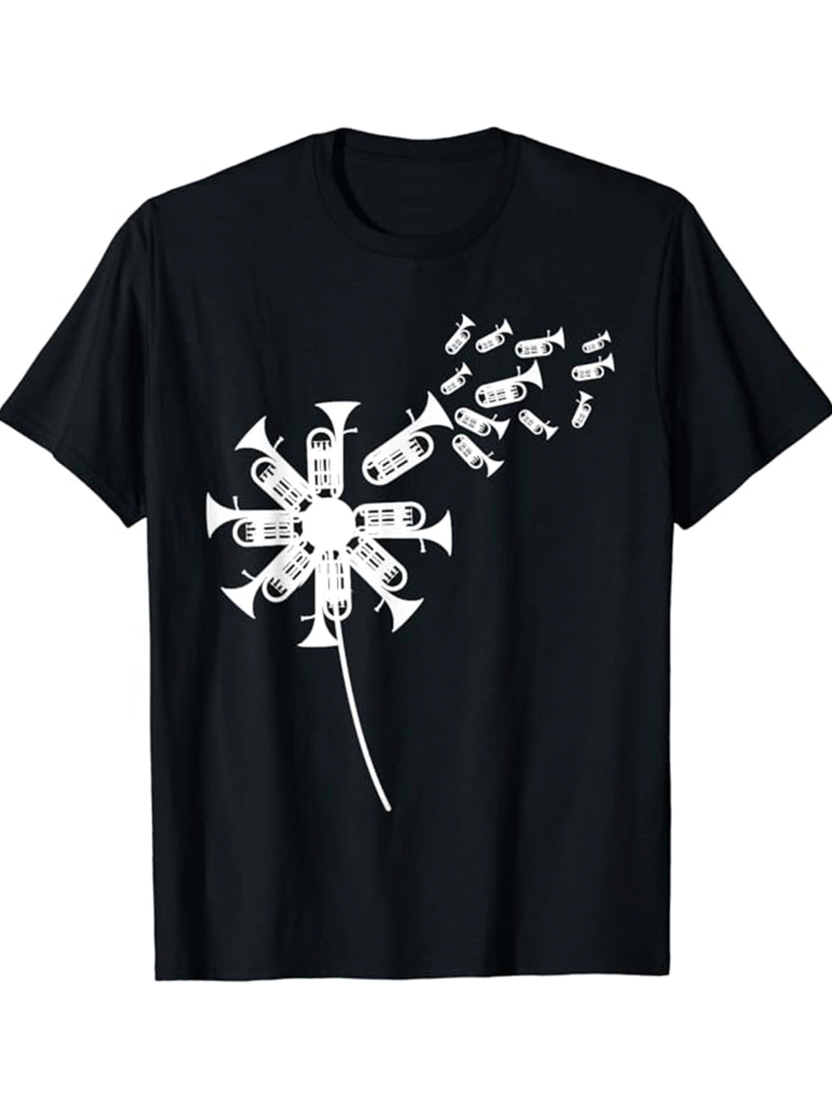 Men's Print Cotton Short-sleeve Pullover T-shirt