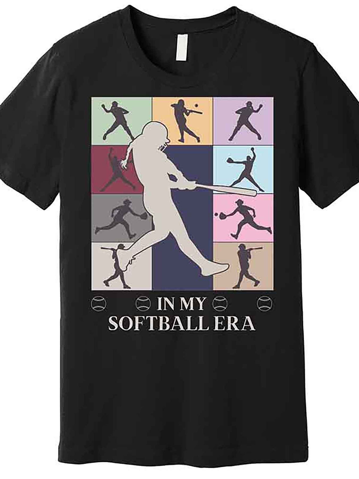 In My Softball Era Premium T-Shirt 226829 funny Men'S Short Sleeve Graphic T-shirt Collection black AA