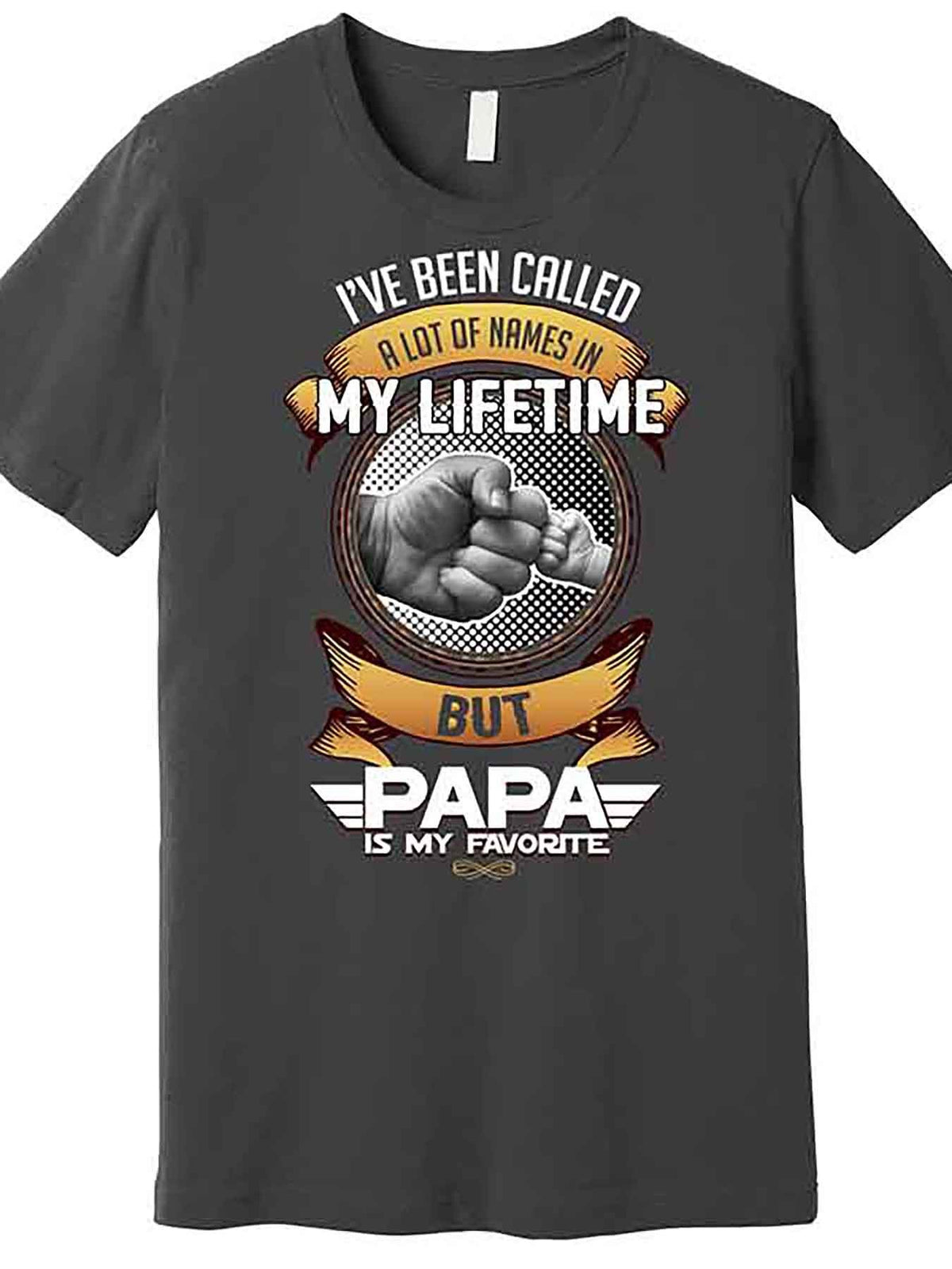 Men’s Funny Papa Graphic T-Shirt - "Papa is My Favorite" Design, Black Cotton Short Sleeve, Casual & Comfortable Fit, Machine Washable, Fathers Day T Shirts