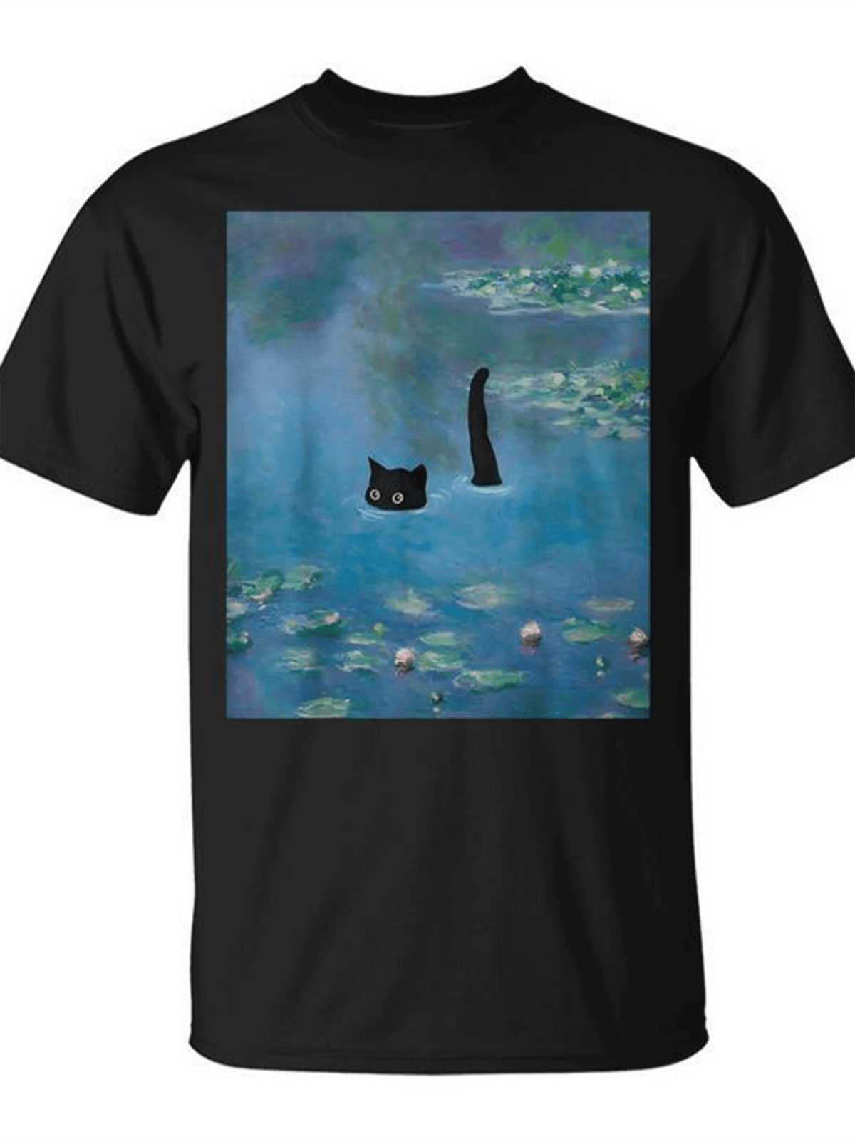 Men's Print Cotton Short-sleeve Pullover T-shirt