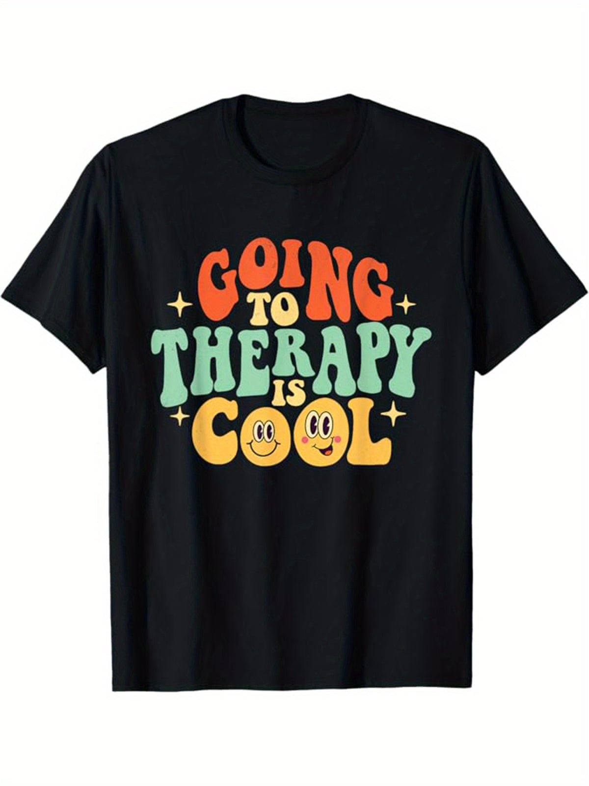 Men's Print Cotton Short-sleeve Pullover T-shirt