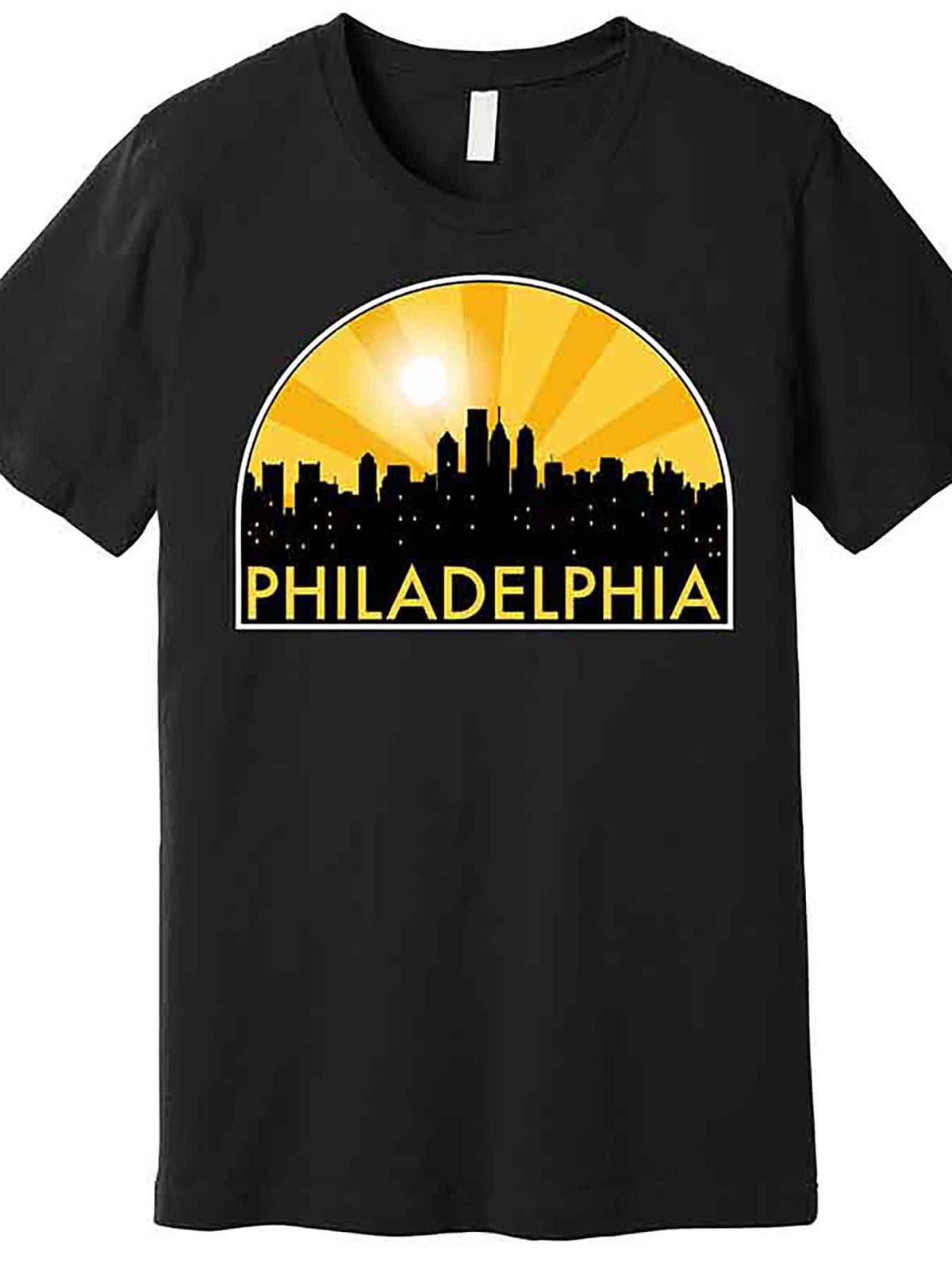 Philadelphia Skyline Burst Premium T-Shirt 227242 funny Men'S Short Sleeve Graphic T-shirt Collection black AA