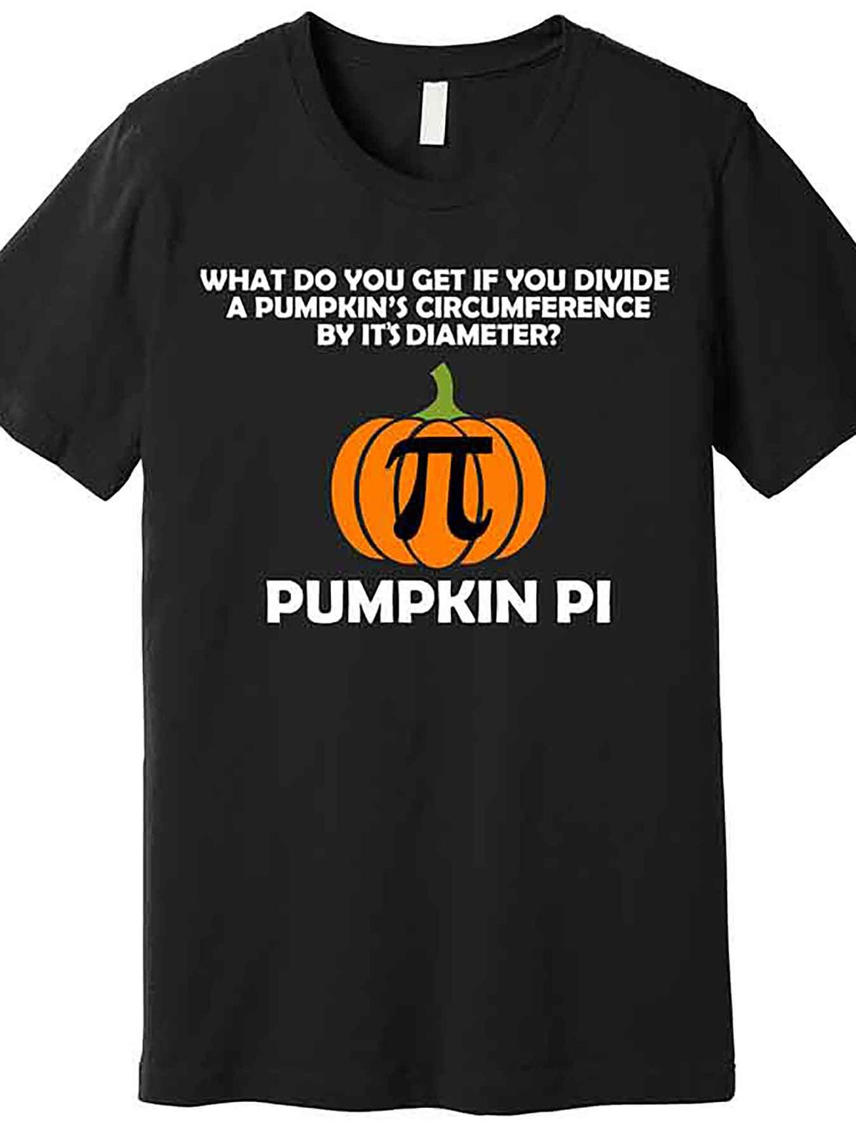 Pumpkin Pi Math Lovers Premium T-Shirt 230574 funny Men'S Short Sleeve Graphic T-shirt Collection black AA