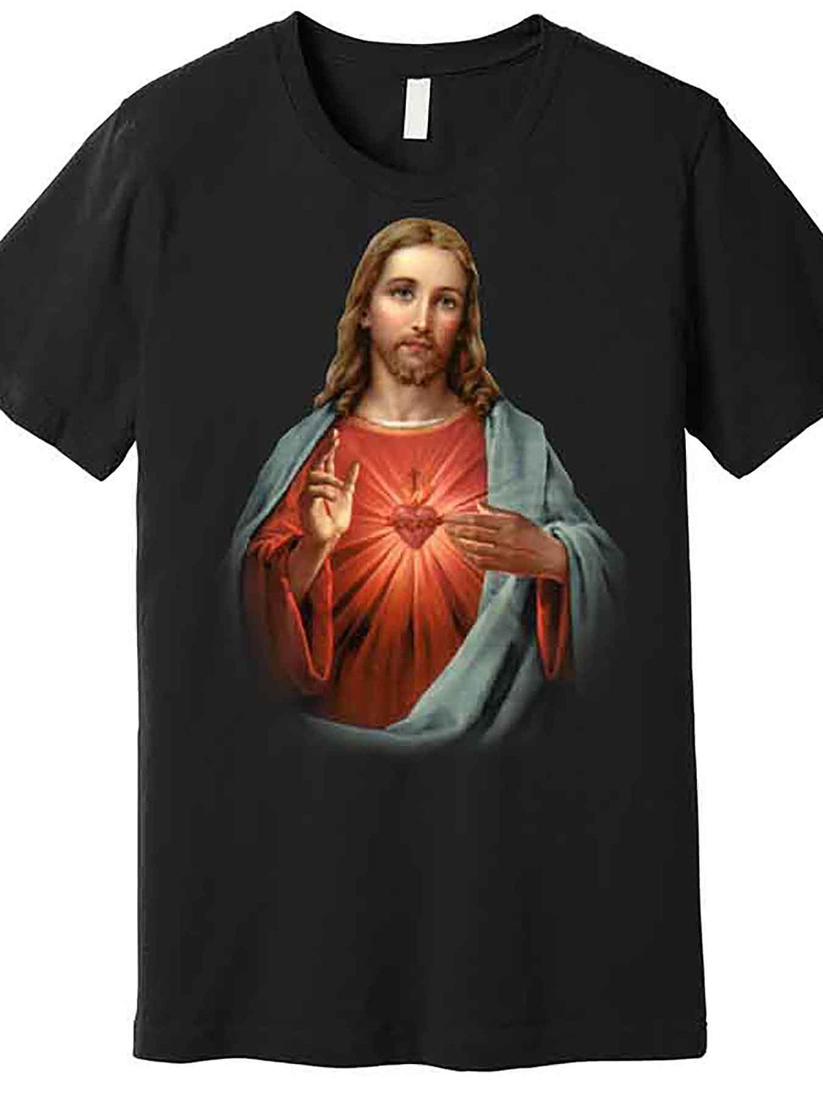 Sacred Heart Of Jesus Premium T-Shirt 227544 funny Men'S Short Sleeve Graphic T-shirt Collection black AA