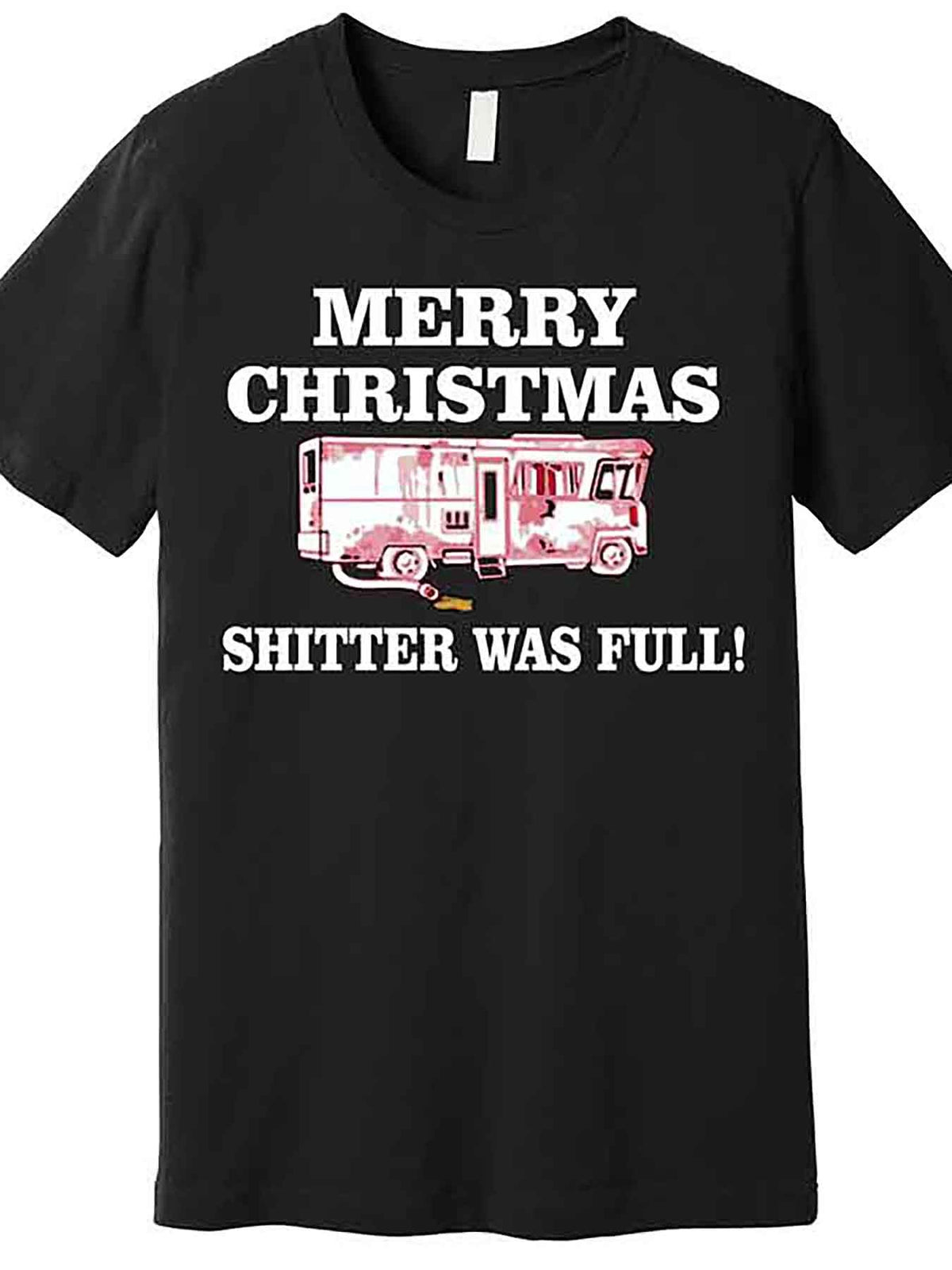 Shitter Was Full Funny Christmas Premium T-Shirt 229509 funny Men'S Short Sleeve Graphic T-shirt Collection black AA