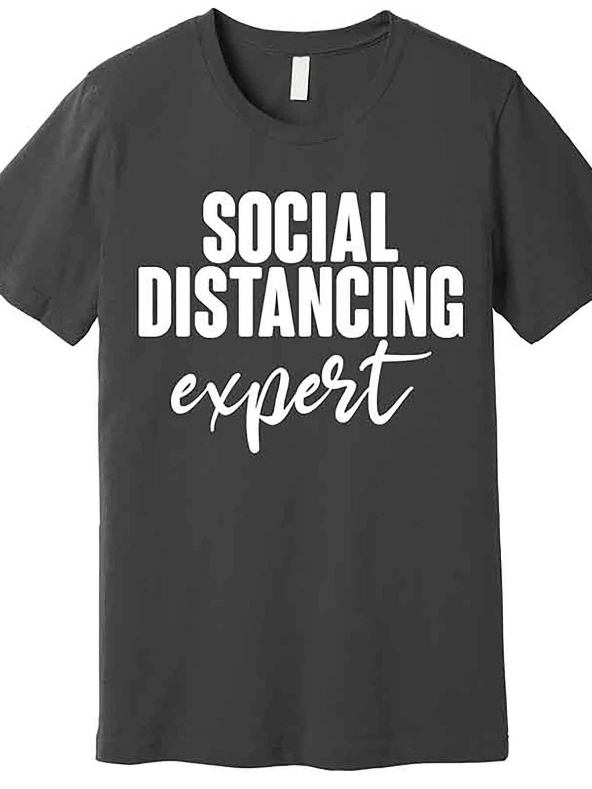 Social Distancing Expert Funny Pandemic Premium T-Shirt 228502 funny Men'S Short Sleeve Graphic T-shirt Collection black AA