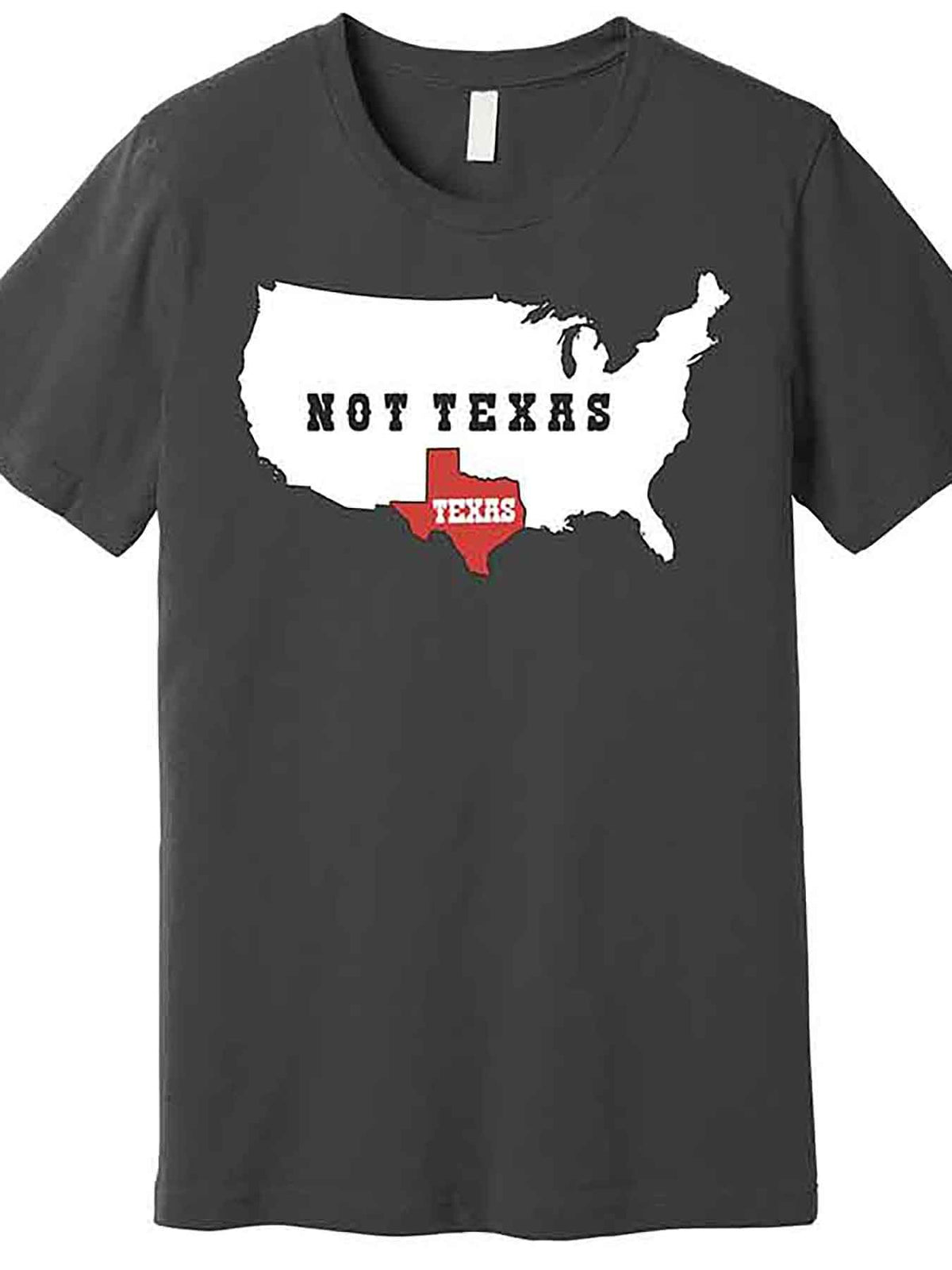Texas Not Texas Map Premium T-Shirt 228562 funny Men'S Short Sleeve Graphic T-shirt Collection black AA